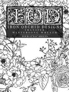 Wintersong Weath  Decor Transfer - Iron Orchid Designs