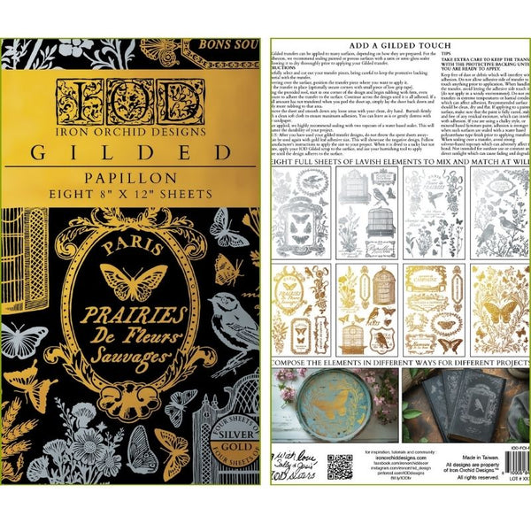 Papillon IOD Foil Transfer - Iron Orchid Designs - LIMITED EDITION 2026