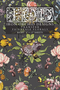 Fairytale Florals Decor Transfer - Iron Orchid Designs
