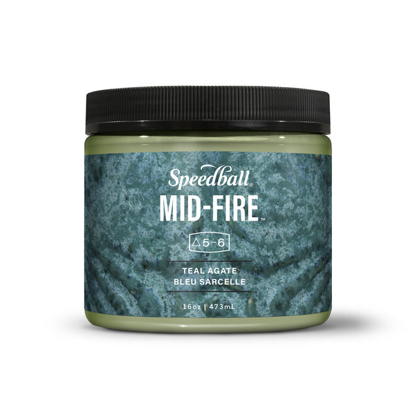 Teal Agate  - Speedball Mid Fire Glaze - 16oz