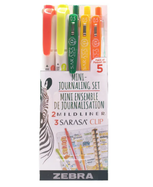 Zebra Journaling Pens: Set of 5
