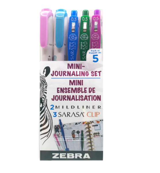 Zebra Journaling Pens: Set of 5