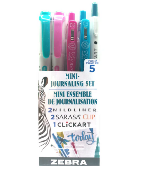 Zebra Journaling Pens: Set of 5