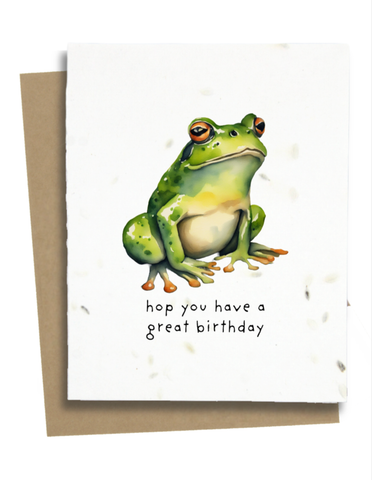 Toad Birthday Card: Wildflower
