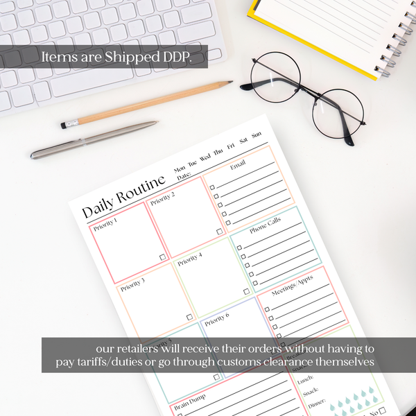 Daily Routine and Priority Planner Notepad