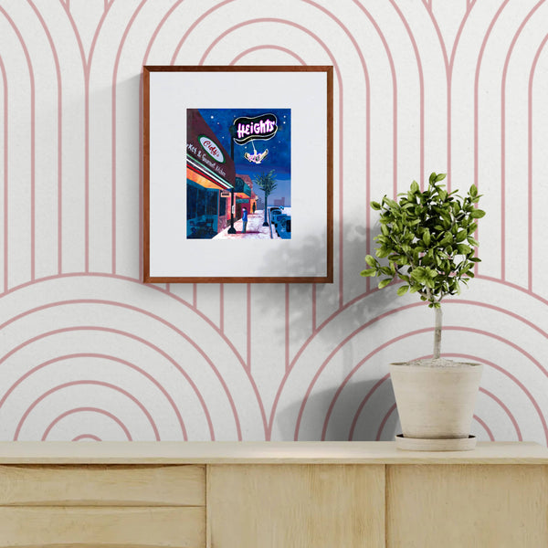 Burnaby Heights Sign Mixed Media 8x10 and 11x14 Print: 8x10