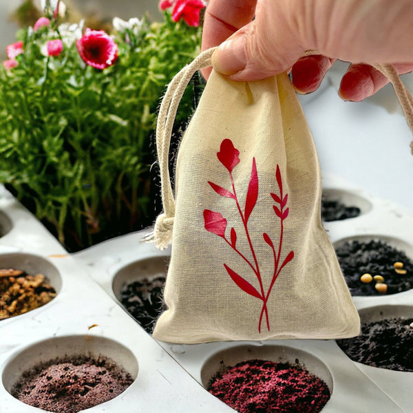 Seed Bombs - 10 Pack - Cotton Drawstring Bag - Canadian Wild