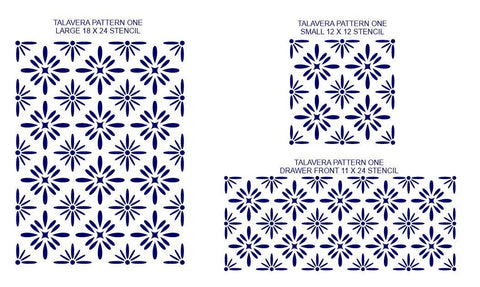 M0420 Mexican Talavera Pattern #1: Small Image: 10"w x 10"h