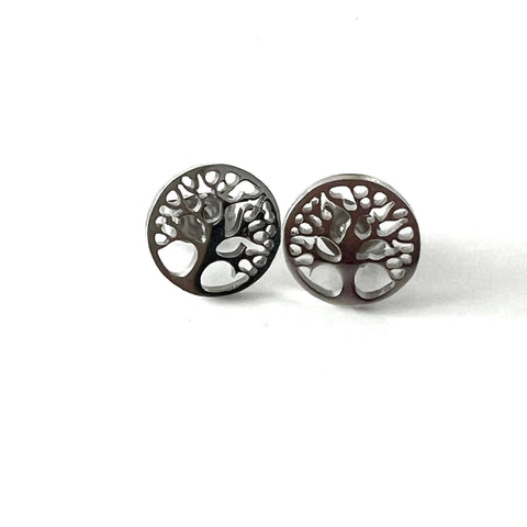 Tree of Life Earrings: Silver