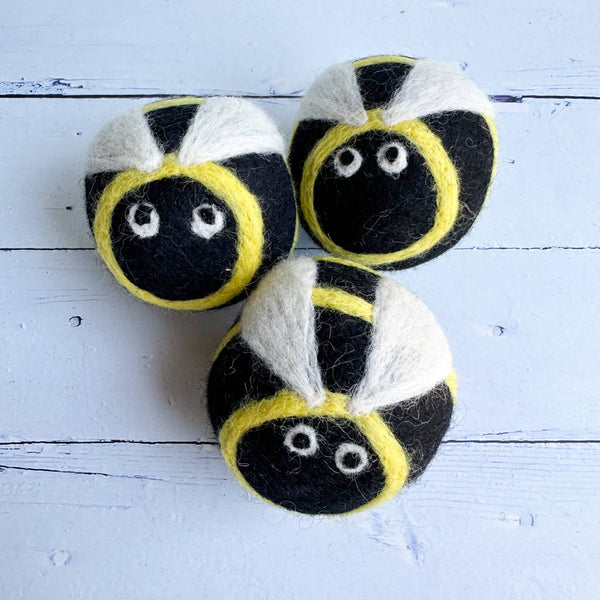 Bee Design Felt Dryer Ball - Sold Individually 