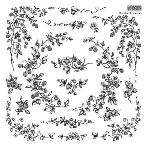 Brambles & Berries IOD Stamp (Single Sheet12″x12″) 2025 - Iron Orchid Designs