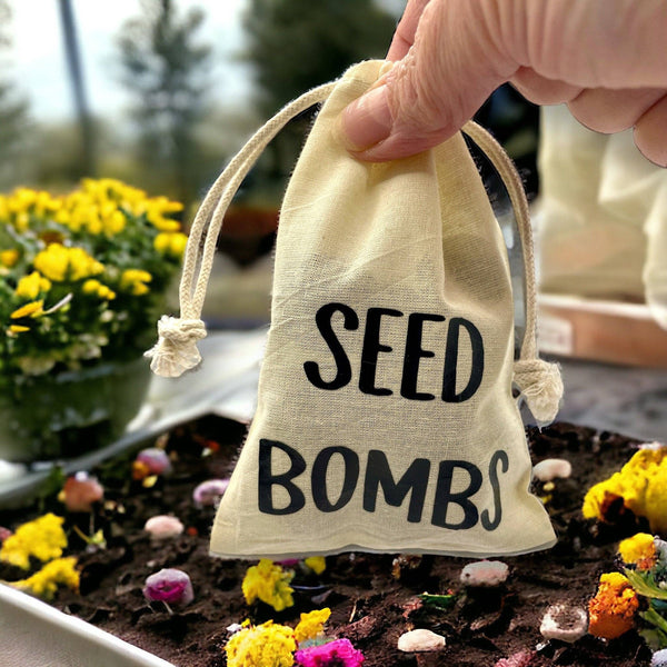 Seed Bombs - 10 Pack - Cotton Drawstring Bag - Canadian Wild
