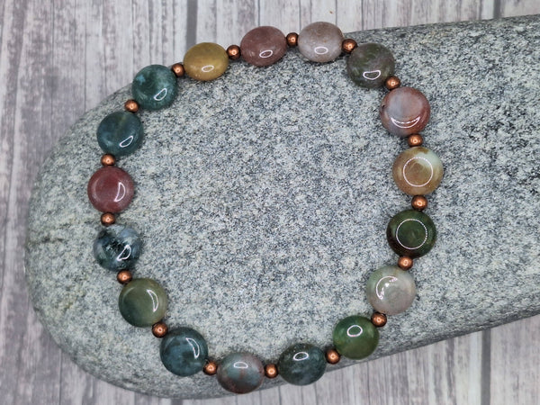 Bracelet - Fancy Jasper with Antique Copper Accents