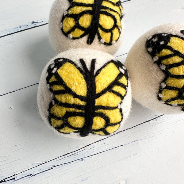 Butterfly Felt Dryer Ball - Sold Individually 