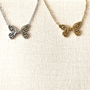 Butterfly Necklace: Gold
