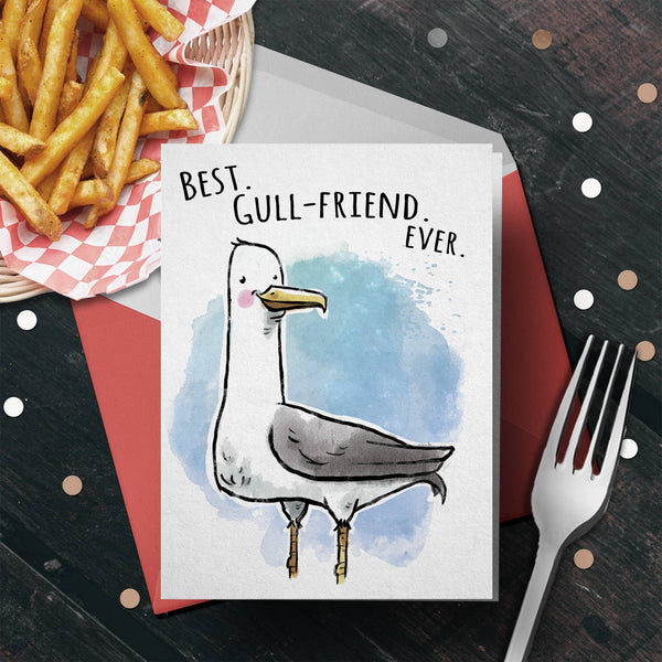 "Best Gull-friend" - Funny Pun Girlfriend Card
