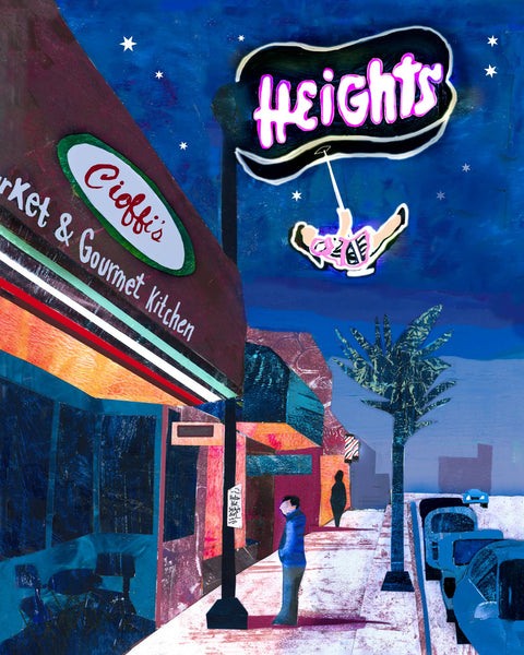 Burnaby Heights Sign Mixed Media 8x10 and 11x14 Print: 8x10