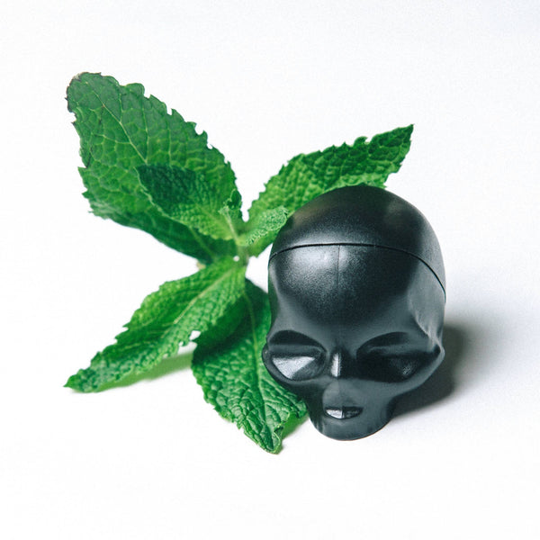 Skull Lip Balm 100% Natural: Black - Mint