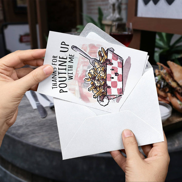 "Poutine Up w Me" - Food Valentines, Love, Anniversary Card