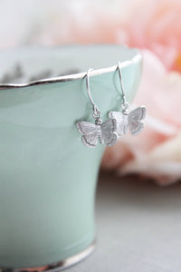 Earrings - Little Butterfly - Silver Rhodium