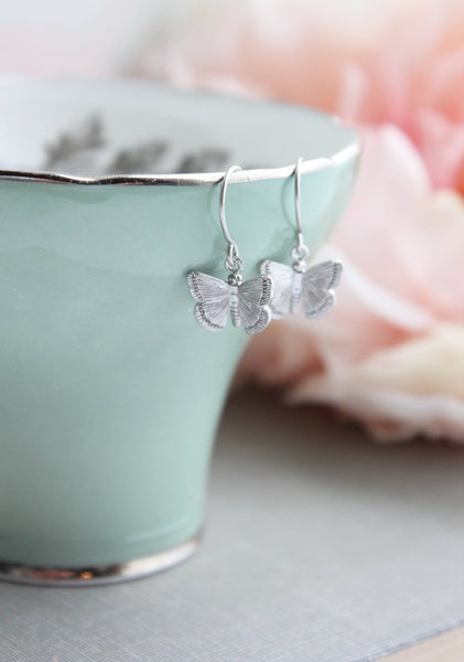 Earrings - Little Butterfly - Silver Rhodium