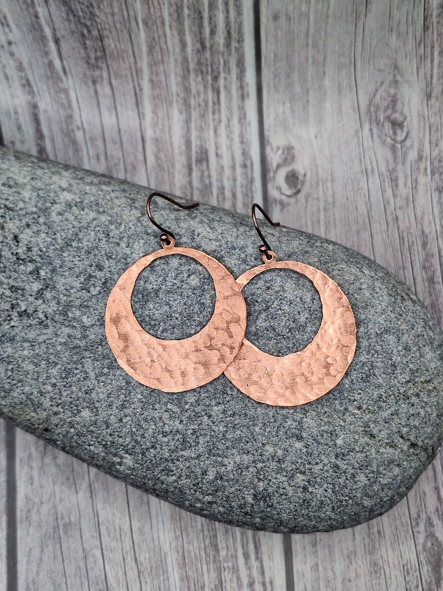 Earrings - Boho Hammered Brass – Handmade Gypsy Style