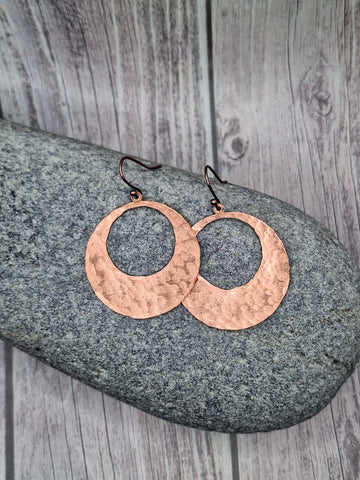 Earrings - Boho Hammered Brass – Handmade Gypsy Style