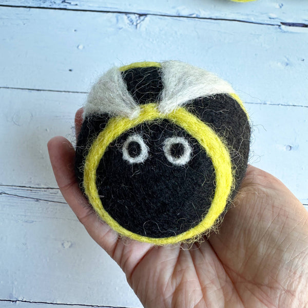 Bee Design Felt Dryer Ball - Sold Individually 