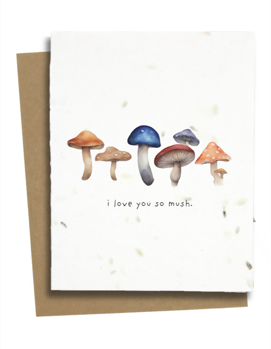 Mushroom Birthday Card: Carrot
