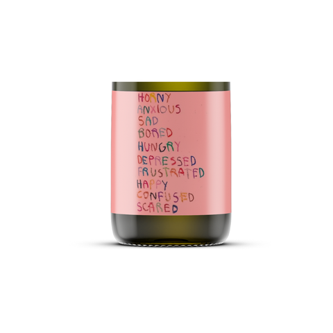 All My Moods, Soy Wax Candle, Recycled Wine Bottle: Bergamot Cedarwood