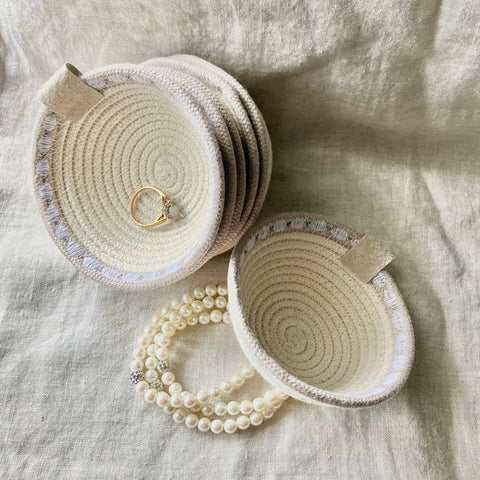 Mini Warm White Jewelry Rope Dish