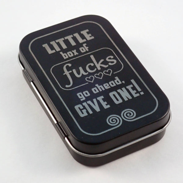 Wooden Novelty Tags - Tin Gift Boxes with Sharable Attitude!