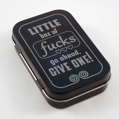 Wooden Novelty Tags - Tin Gift Boxes with Sharable Attitude!