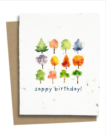 Tree Pun Birthday Card: Wildflower