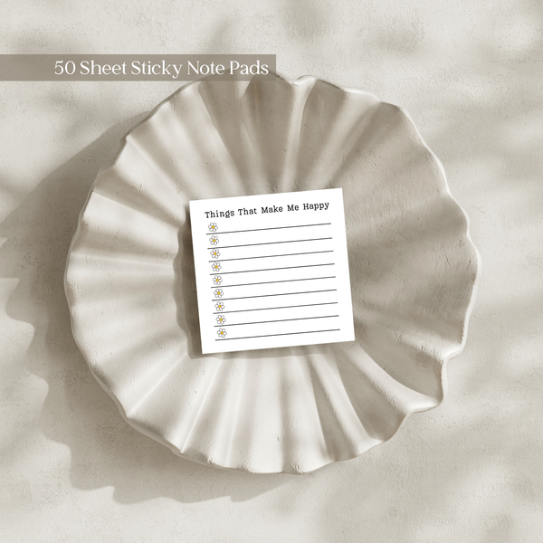 Things That Make Me Happy - Post-It Note Notepad