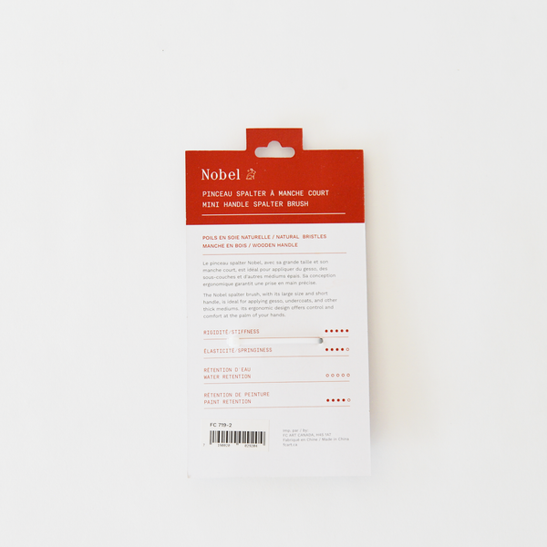 White Bristle Spalter Brush with Flat Handle