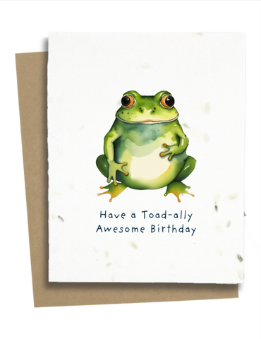 Toad-Ally Awesome Birthday Card: Wildflower