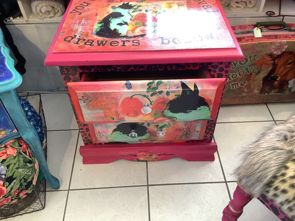 Cats Side Table - Painted by Tabitha St Germain