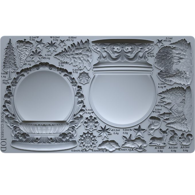 Snow Globes Mould (6″x10″) Q3 2025 LIMITED EDITION - Iron Orchid Designs