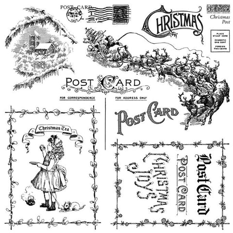 Christmas Post (Single Sheet12″x12″) Q3 2025 LIMITED EDITION - Iron Orchid Designs