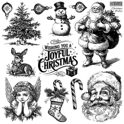 Christmas Wishes (Single Sheet12″x12″) Q3 2025 LIMITED EDITION - Iron Orchid Designs