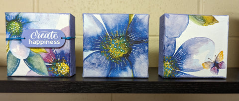 Trio of Decoupage Canvases with Pamdemonium