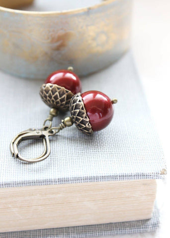 Earrings - Acorn