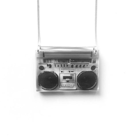 Side Boom Box Necklace