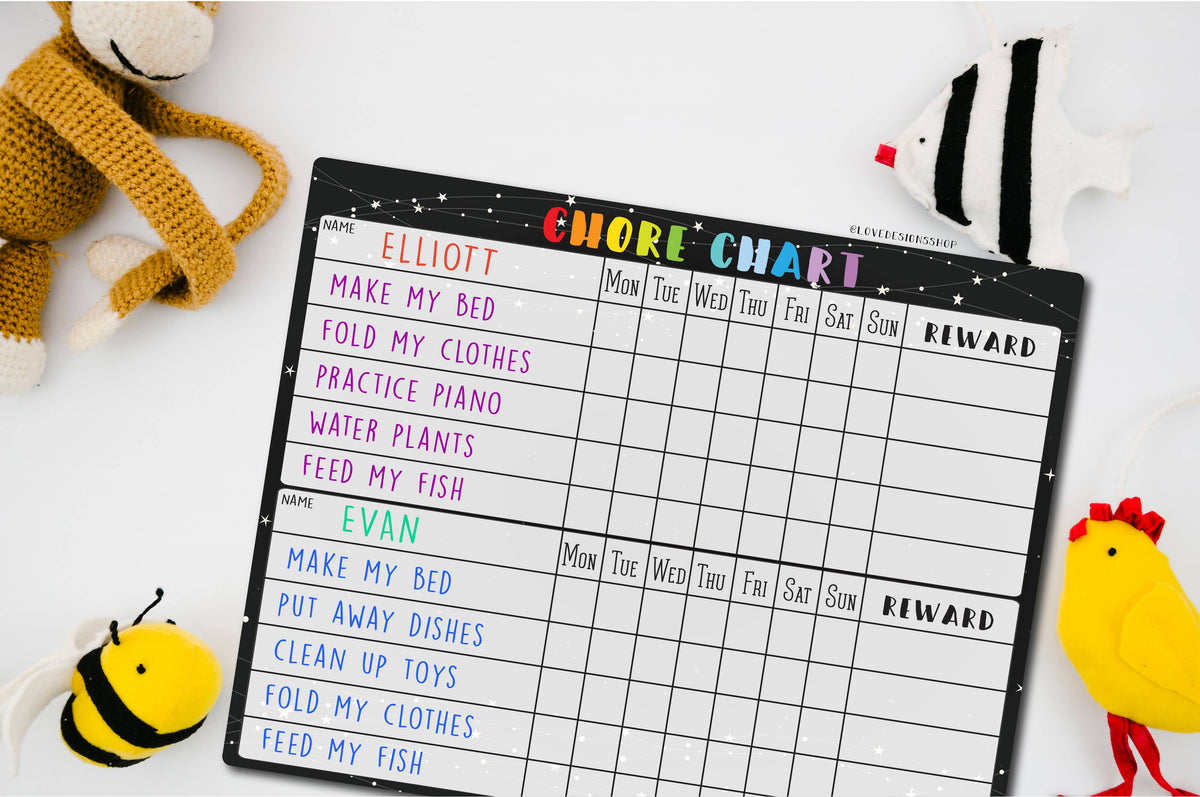 Dual Chore Chart Whiteboard – Muckabout