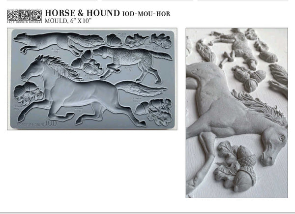 Horse and Hound Decor Mould - Iron Orchid Designs