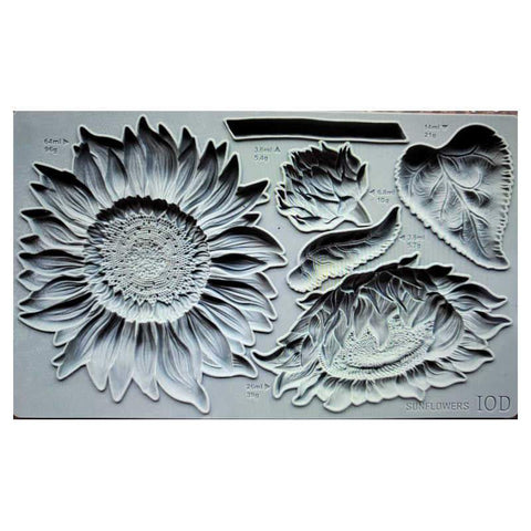 Sunflowers Decor Mould - Iron Orchid Designs