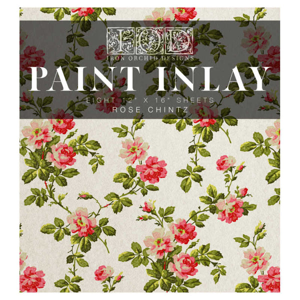 Rose Chintz - Paint Inlay - Iron Orchid Designs