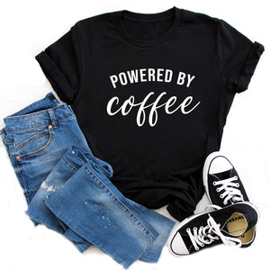 T-Shirt - Powered by Coffee - Light & Shine