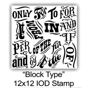 Block Type Décor Stamp - Iron Orchid Designs